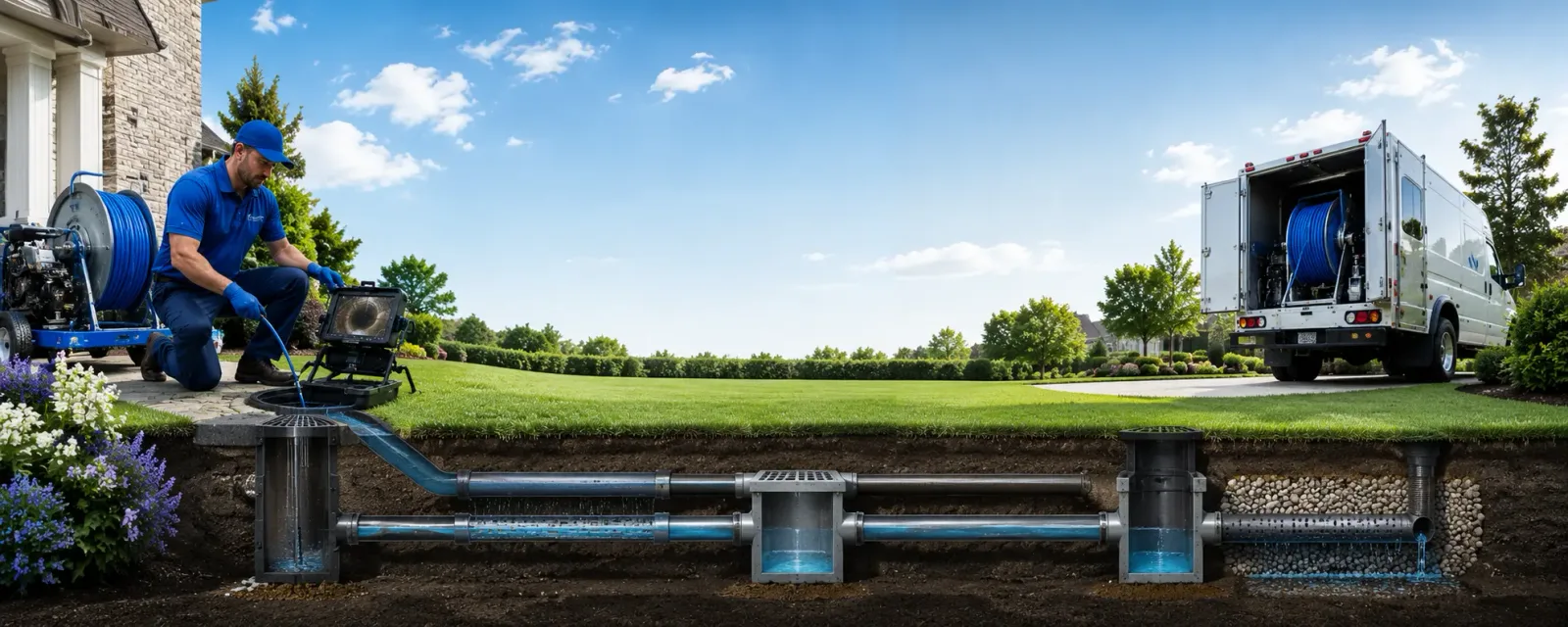 Outdoor drain cleaning information for Monterey, IN